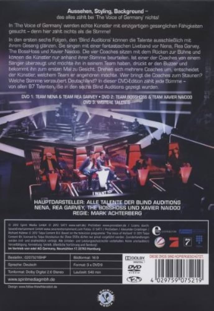 The Voice Of Germany - Die Blind Auditions [3 DVDs]: Amazon